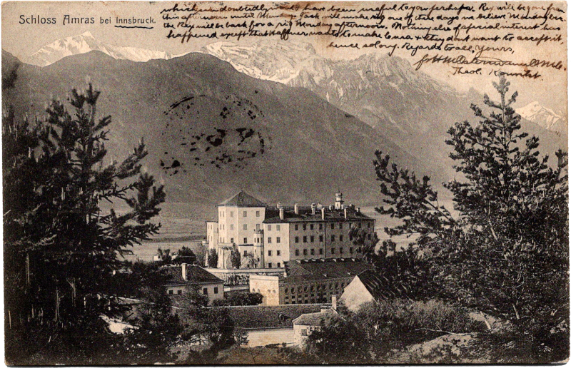 a building with a mountain in the background