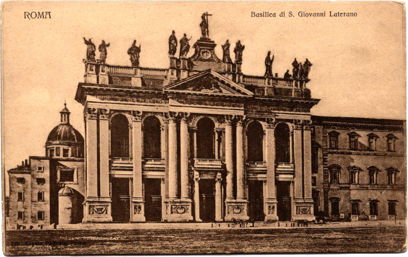 a large building with statues on top, Archbasilica of St. John Lateran