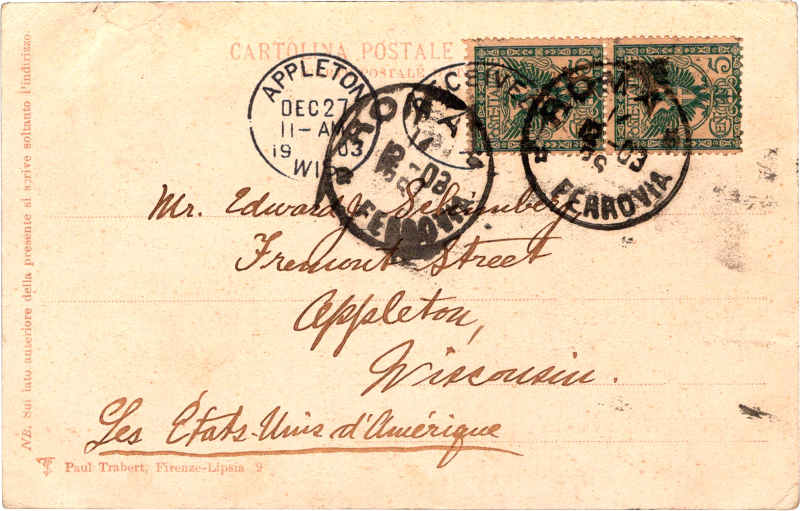 post card back