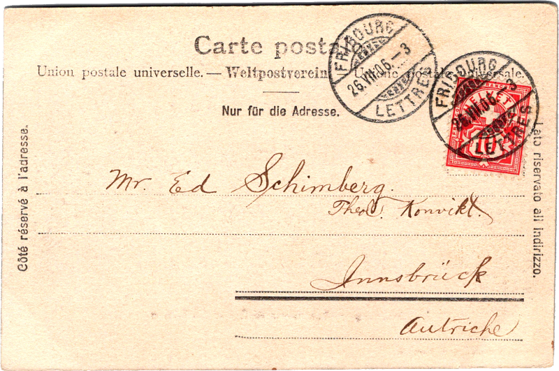 post card back
