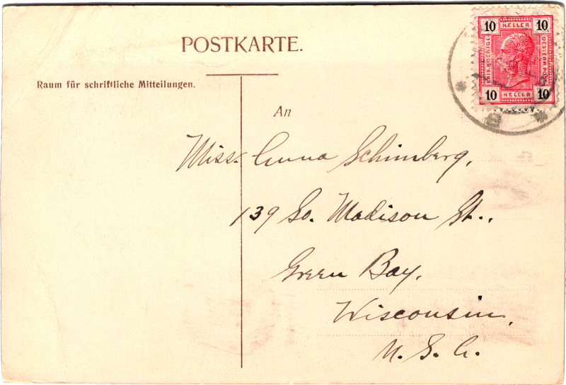 post card back