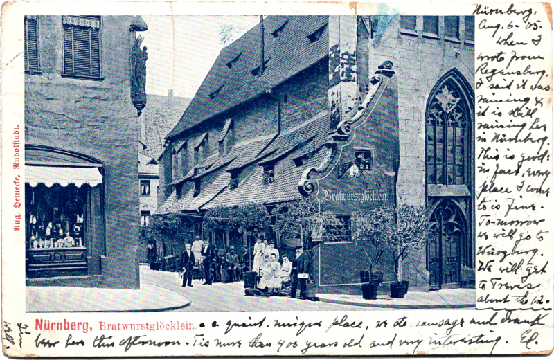 a group of people outside a building
