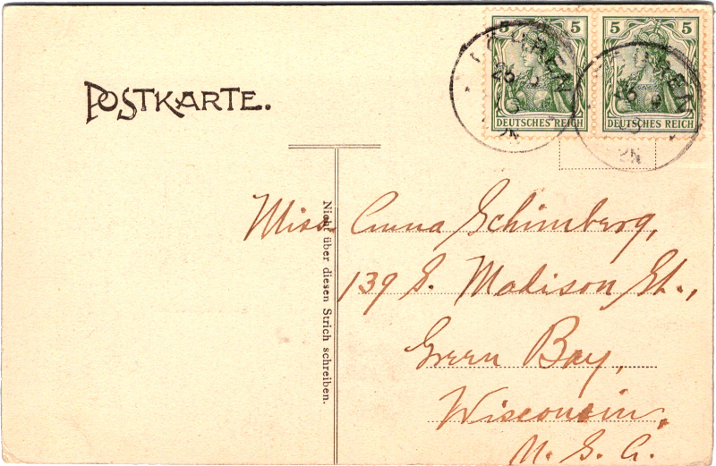 post card back