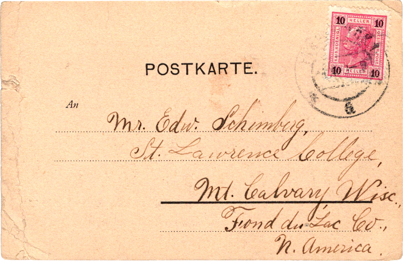 post card back