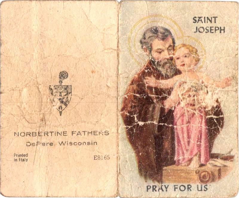 a card with a picture of a person holding a child