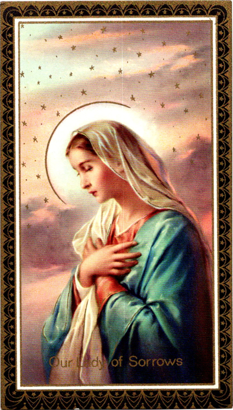 An image of the virgin mary.